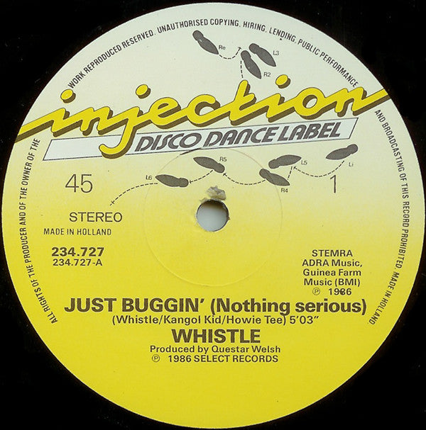 Whistle : Just Buggin' (12", Maxi, Pic)