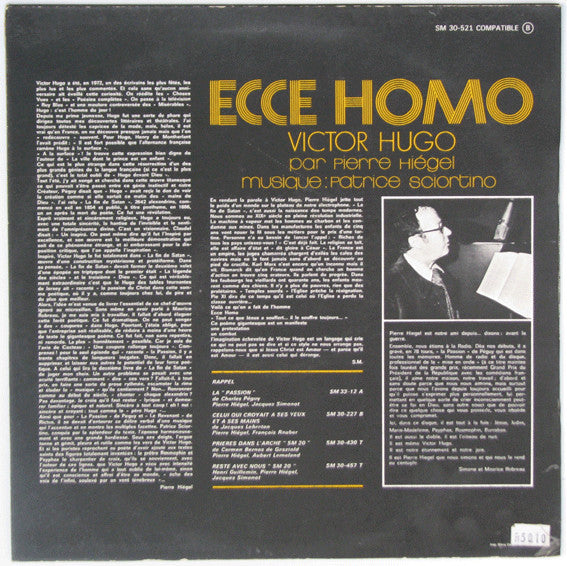Pierre Hiégel / Patrice Sciortino : Ecce Homo (LP, Album)