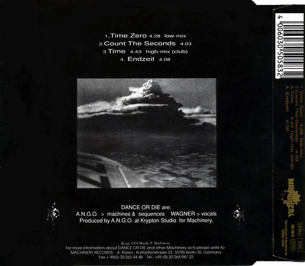 Dance Or Die : Time Zero (CD, Single)
