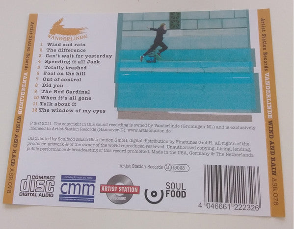 Vanderlinde : Wind And Rain (CD, Album)