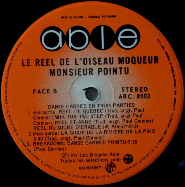 Monsieur Pointu : Reel De L'oiseau Moqueur (LP, Album)
