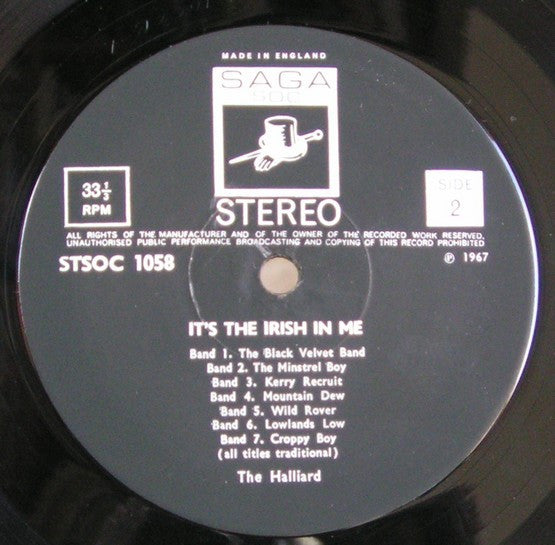 The Halliard : It's The Irish In Me (LP, Album)