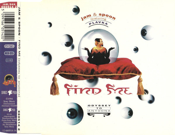 Jam & Spoon Featuring Plavka : Find Me (Odyssey To Anyoona) (CD, Maxi)