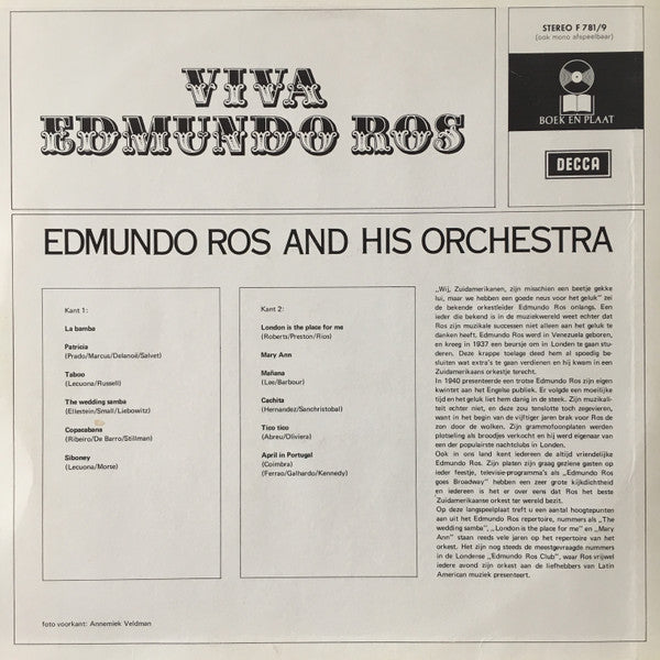 Edmundo Ros & His Orchestra : Viva Edmundo Ros (LP, Album, Comp, Club)