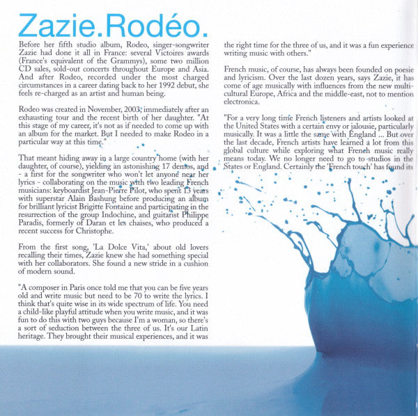 Zazie : Rodéo (CD, Album)