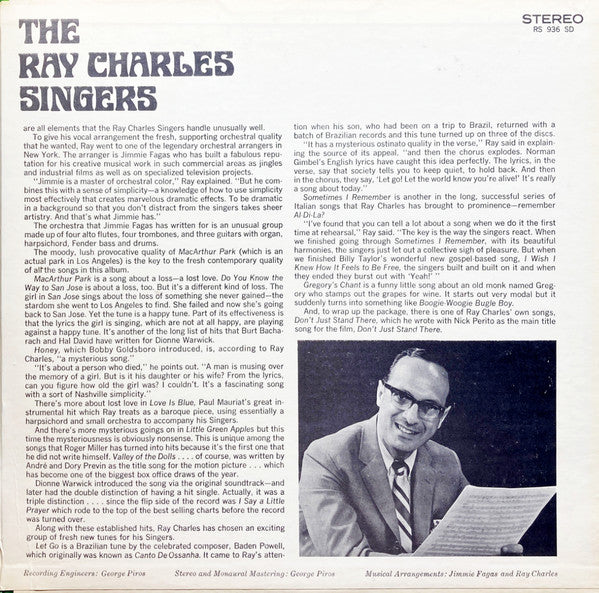 The Ray Charles Singers : MacArthur Park (LP, Album)