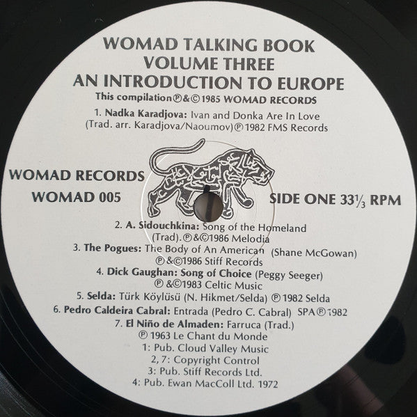Various : Womad Talking Book Volume Three: An Introduction To Europe (LP, Comp, RE)