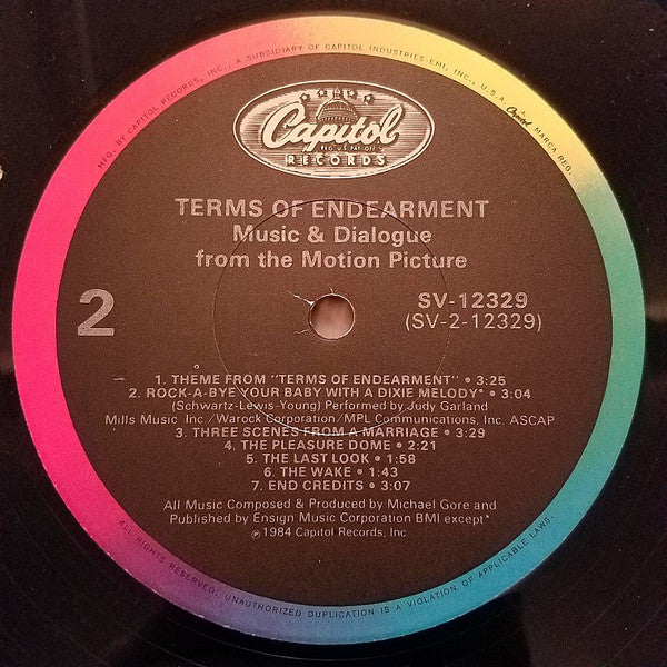 Various : Terms Of Endearment (Music And Dialogue From The Motion Picture) (LP, Comp)