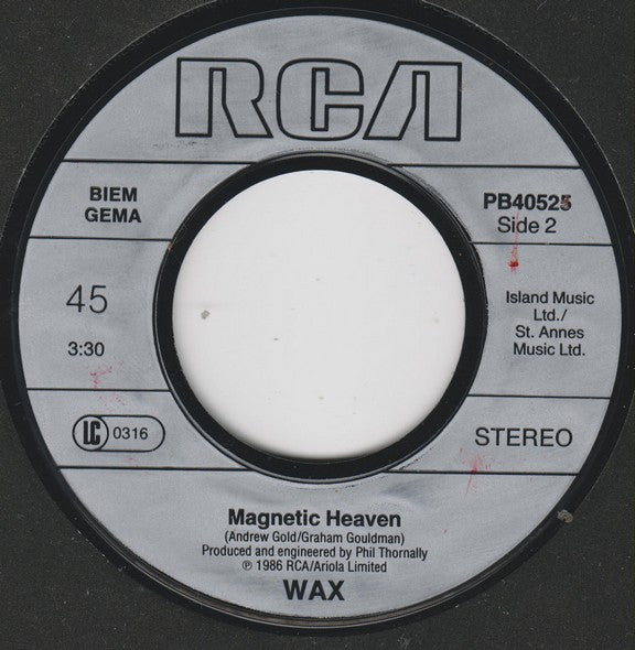 Wax (6) : Shadows Of Love (7", Single)