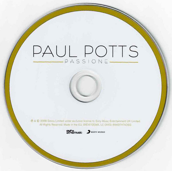 Paul Potts (2) : Passione (CD, Album)