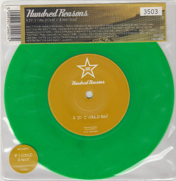 Hundred Reasons : If I Could (7", Num, Gre)
