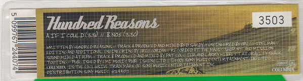 Hundred Reasons : If I Could (7", Num, Gre)