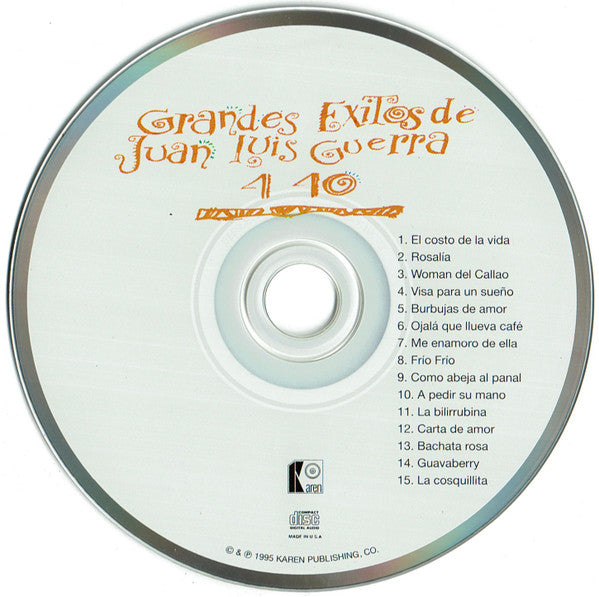 Juan Luis Guerra 4.40 : Grandes Éxitos De Juan Luis Guerra 4 40 (CD, Comp)
