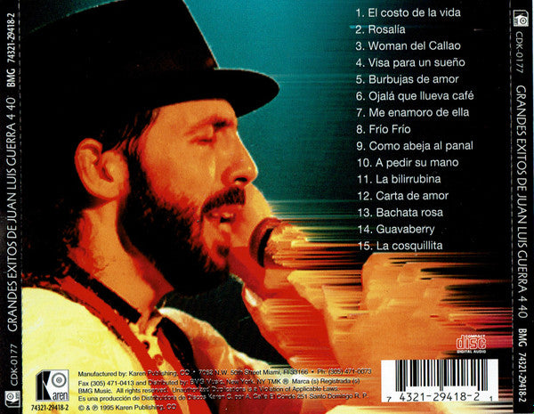 Juan Luis Guerra 4.40 : Grandes Éxitos De Juan Luis Guerra 4 40 (CD, Comp)
