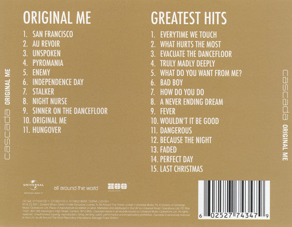 Cascada : Original Me (CD, Album + CD, Comp)