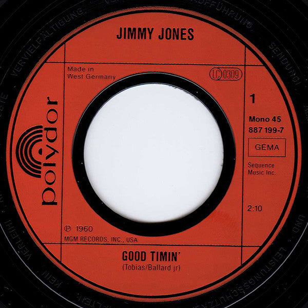 Jimmy Jones : Good Timin' (7", Single, Mono, RE)