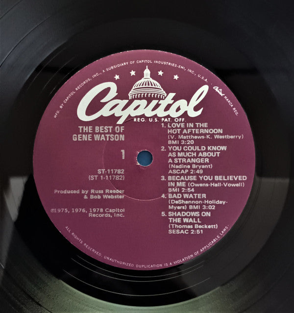 Gene Watson : The Best Of Gene Watson (LP, Comp)