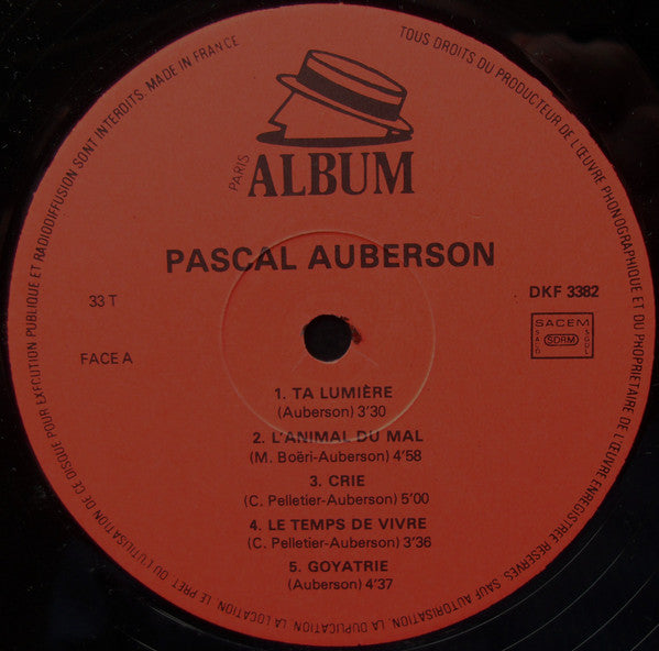 Pascal Auberson : L'âme Au Bout Des Doigts (LP, Album)