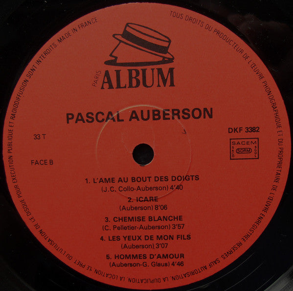 Pascal Auberson : L'âme Au Bout Des Doigts (LP, Album)