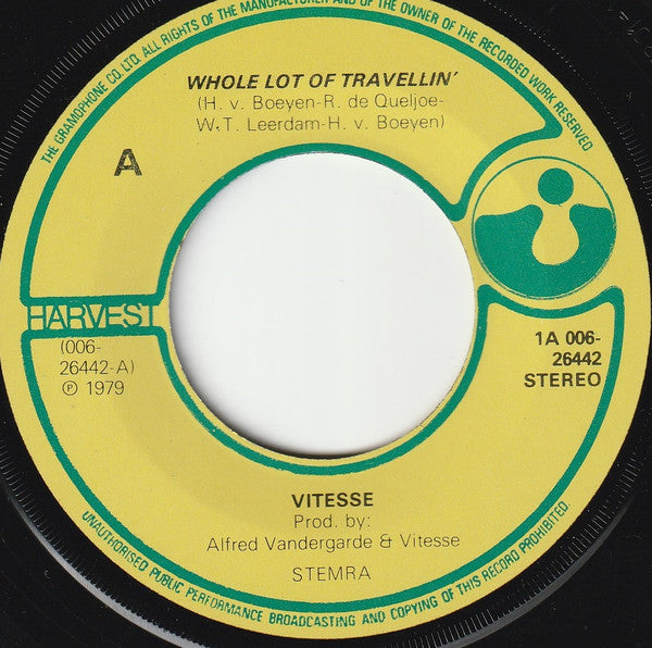 Vitesse (2) : Whole Lot Of Travellin' (7", Single)