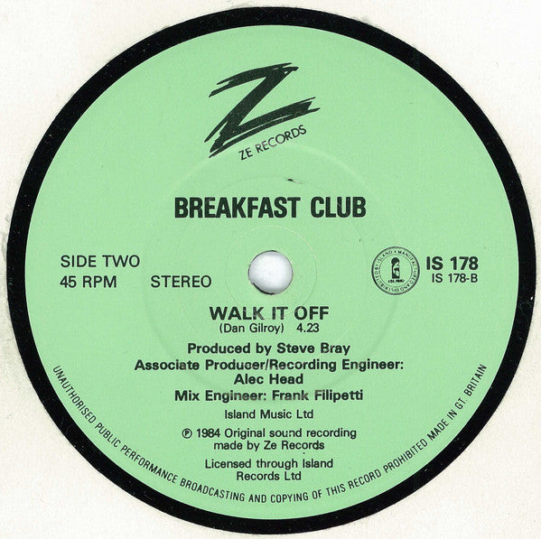 Breakfast Club : Rico Mambo / Walk It Off (7", Single)