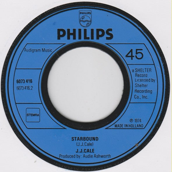 J.J. Cale : Cajun Moon / Starbound (7", Single)