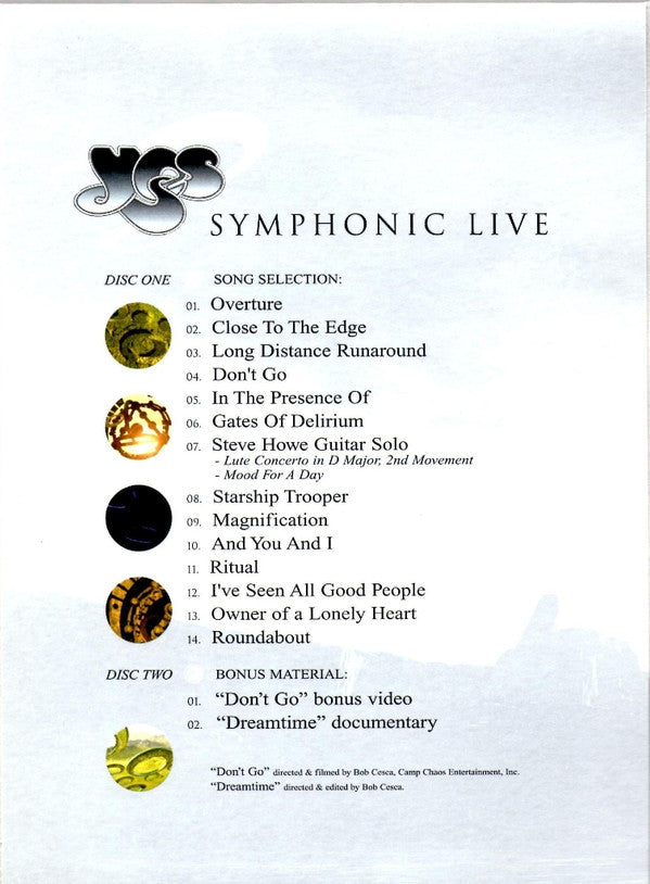 Yes : Symphonic Live (2xDVD-V, Multichannel, PAL)