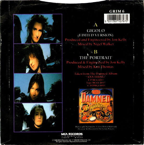 The Damned : Gigolo (7", Single, Ltd, Blu)