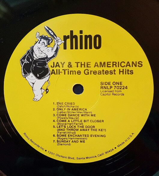Jay & The Americans : All Time Greatest Hits (LP, Comp)