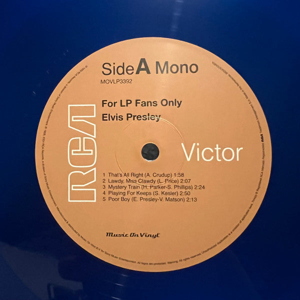 Elvis Presley : For LP Fans Only (LP, Comp, Ltd, Num, RE, 180)