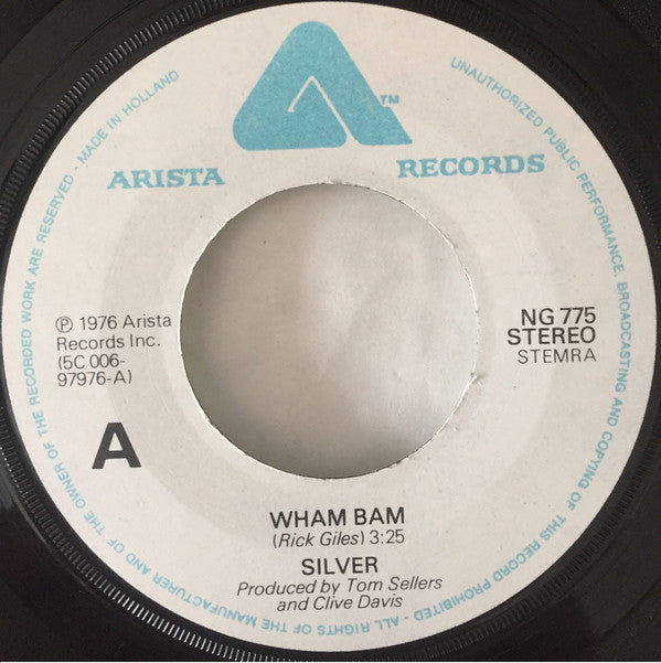 Silver (10) : Wham Bam (7", Single)