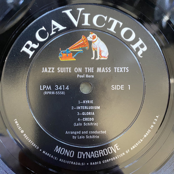 Paul Horn : Jazz Suite On The Mass Texts (LP, Album, Mono, Ind)