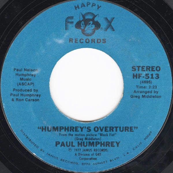 Paul Humphrey : Humphrey's Overture / Bionic Salsa (7")