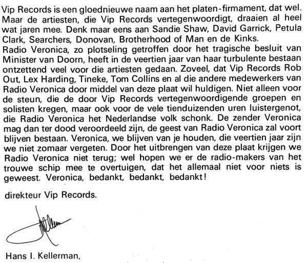 Various : Veronica 20 Top Hits (LP, Comp)