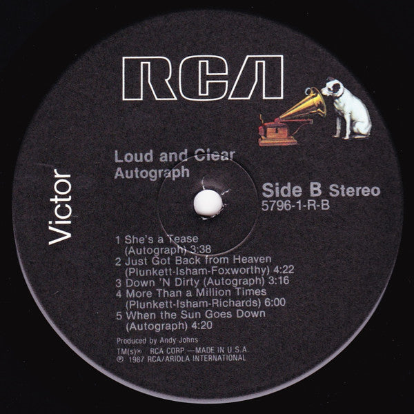 Autograph (2) : Loud And Clear (LP, Album)