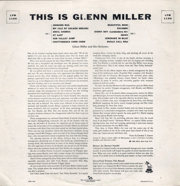 Glenn Miller And His Orchestra : This Is Glenn Miller (LP, Comp, RE)