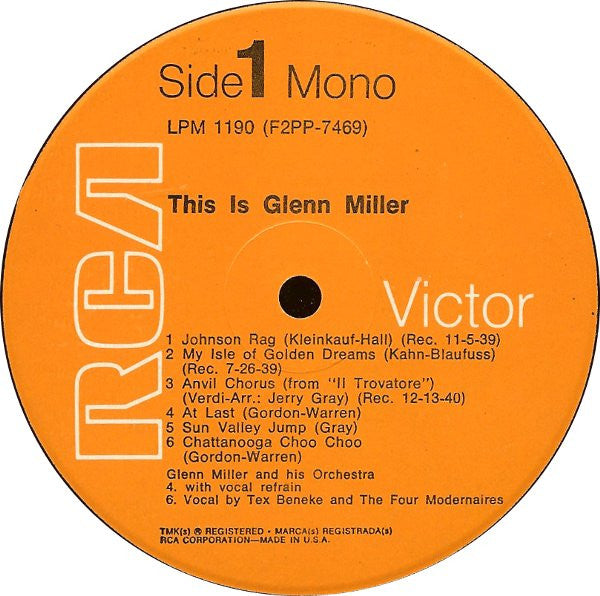Glenn Miller And His Orchestra : This Is Glenn Miller (LP, Comp, RE)