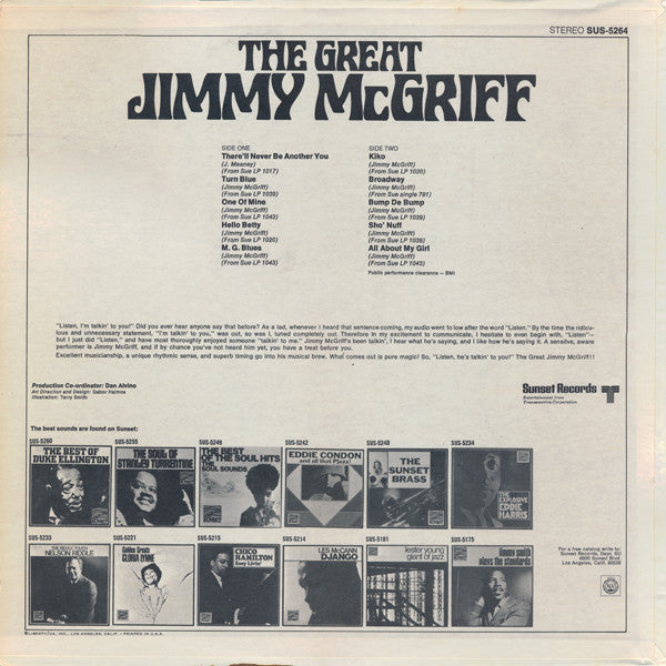 Jimmy McGriff : The Great Jimmy McGriff (LP, Comp)
