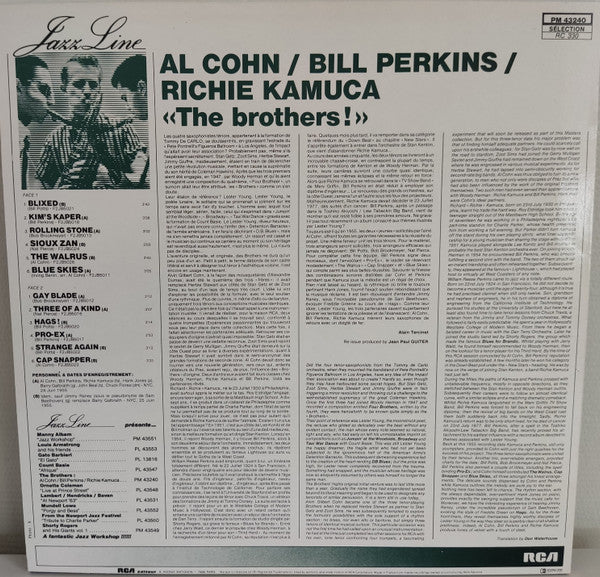 Al Cohn / Bill Perkins / Richie Kamuca : The Brothers ! (LP, Album, RE, Yel)