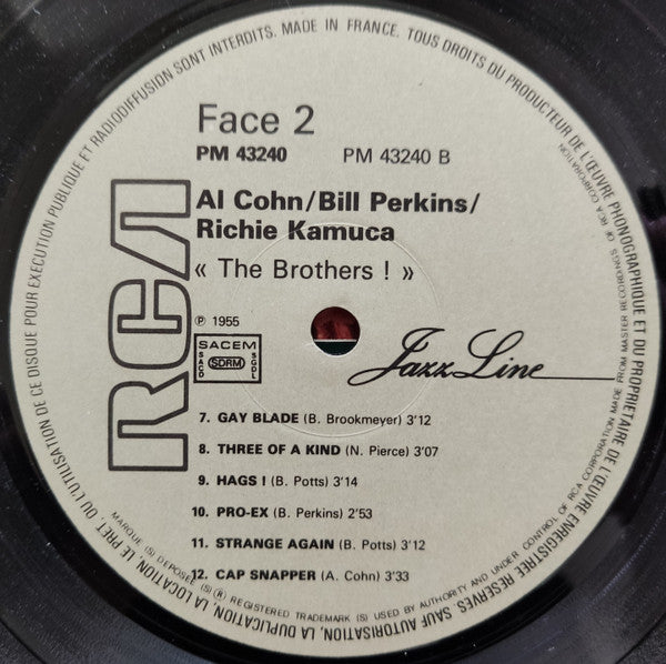 Al Cohn / Bill Perkins / Richie Kamuca : The Brothers ! (LP, Album, RE, Yel)