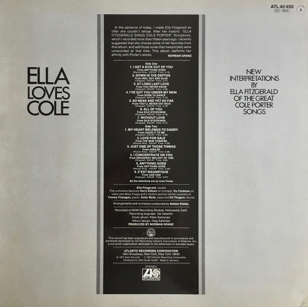Ella Fitzgerald : Ella Loves Cole (LP, Album)