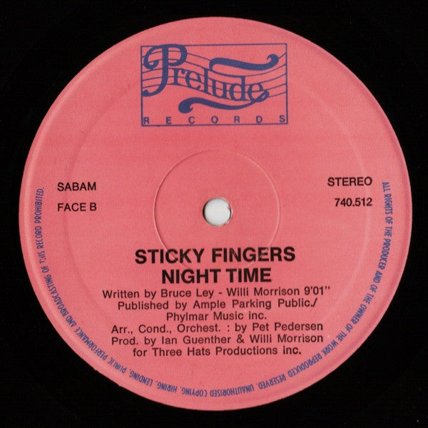 Sticky Fingers (2) : Wastin' My Love / Night Time (12")