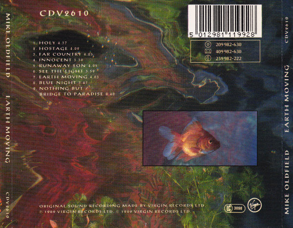 Mike Oldfield : Earth Moving (CD, Album)