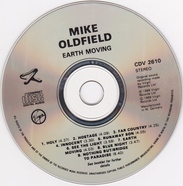 Mike Oldfield : Earth Moving (CD, Album)