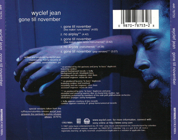 Wyclef Jean : Gone Till November / No Airplay (CD, Maxi)