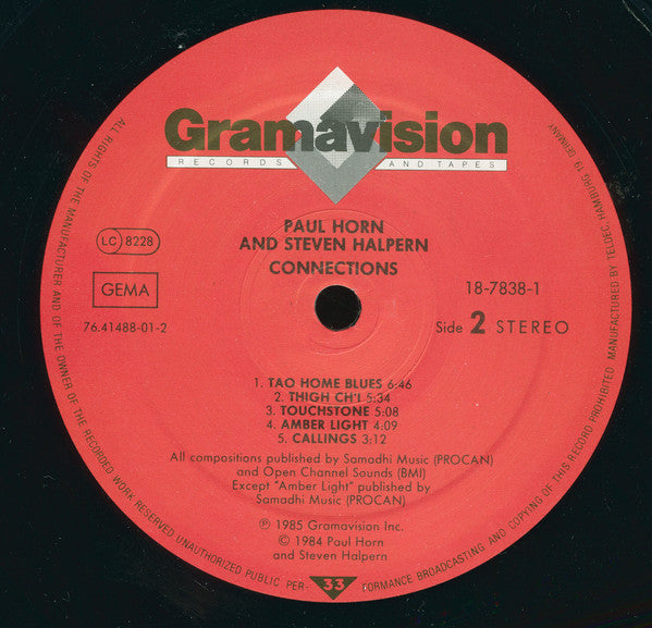 Paul Horn / Steven Halpern : Connections (LP, Album)