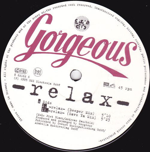 Gorgeous : Relax (12")