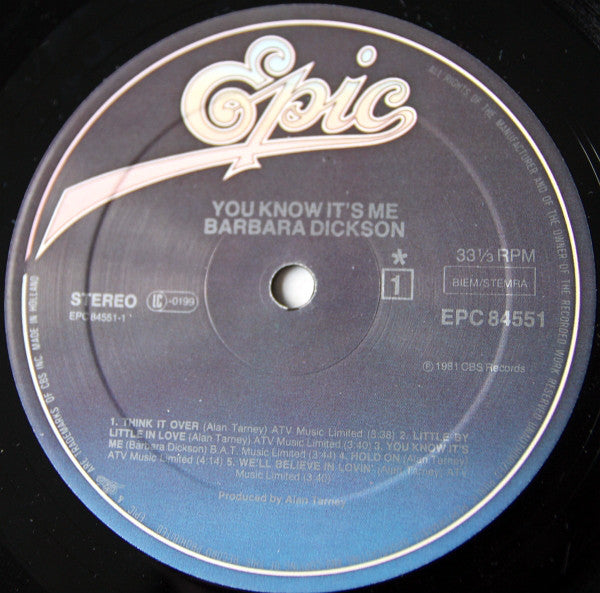 Barbara Dickson : You Know It's Me (LP, Album)