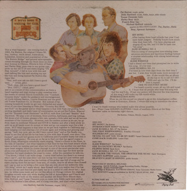 Pat Burton : We've Been Waiting For This, Pat Burton (LP, Album)