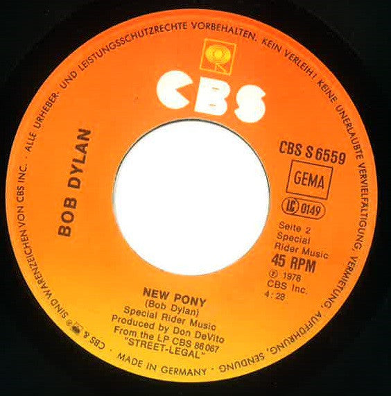 Bob Dylan : Changing Of The Guards (7")